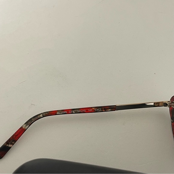 Balmain 56mm Modified Cat Eye Sunglasses In Red & Brown Red- Comes W/ Case Only - Picture 8 of 15